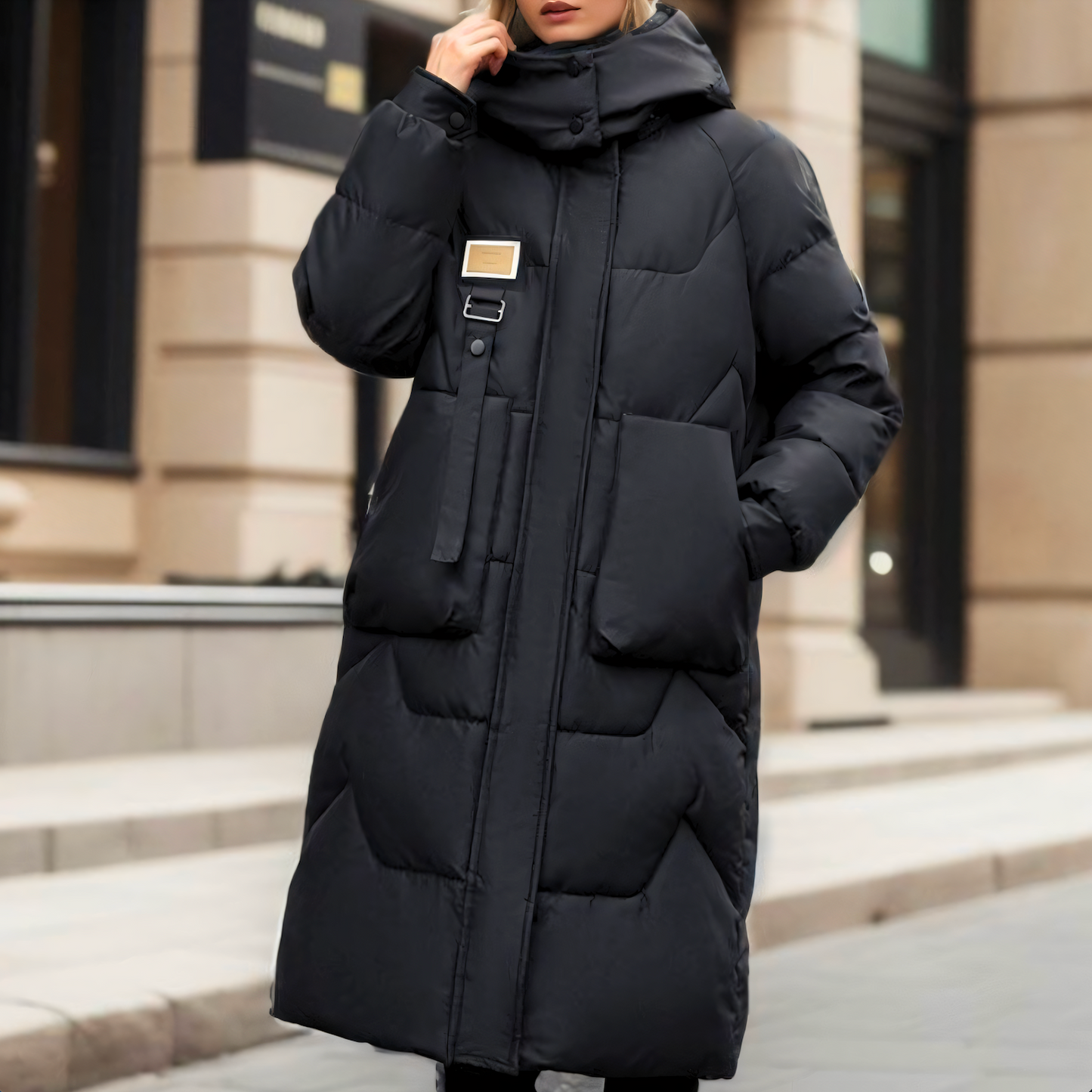 Donna - Cappotto invernale lungo - caldo e alla moda
