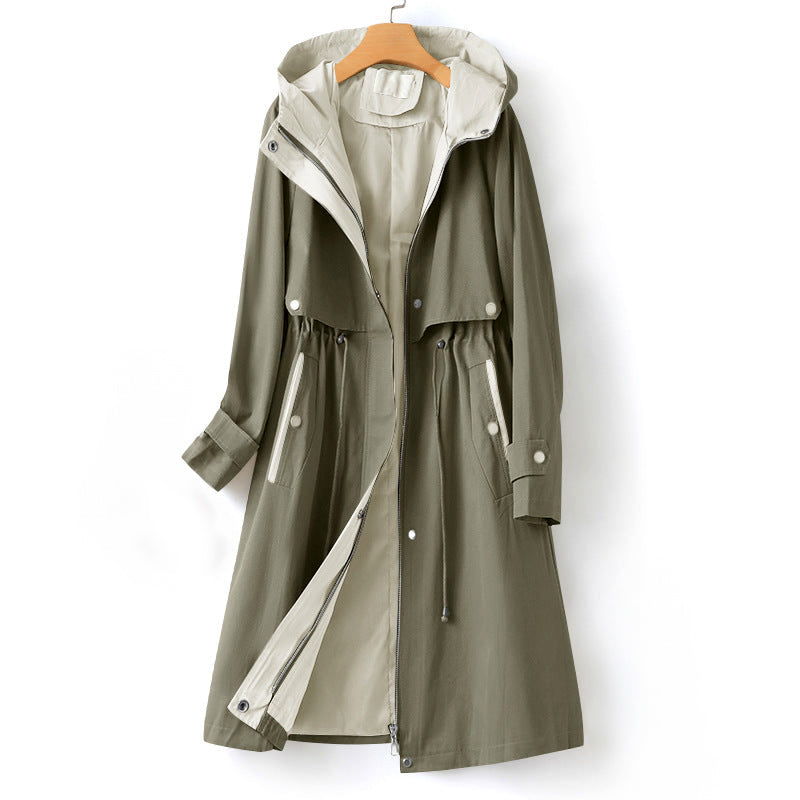 Donna - Trench impermeabile con cappuccio - Stile moderno