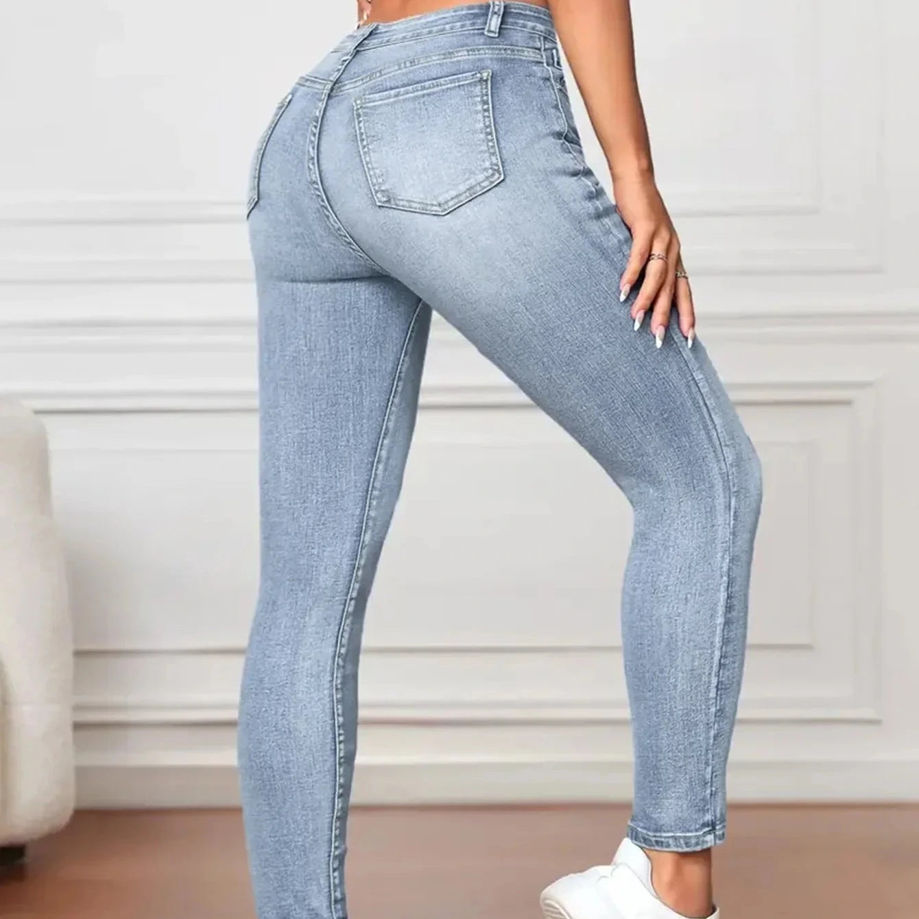 Donna - Jeggings aderenti - Vita alta