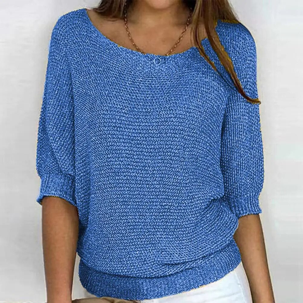Donna - Maglia con scollo rotondo - Maniche a tre quarti