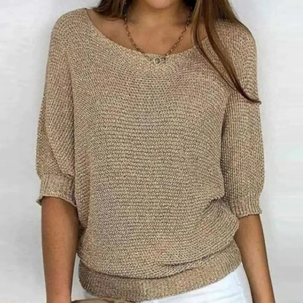 Donna - Maglia con scollo rotondo - Maniche a tre quarti