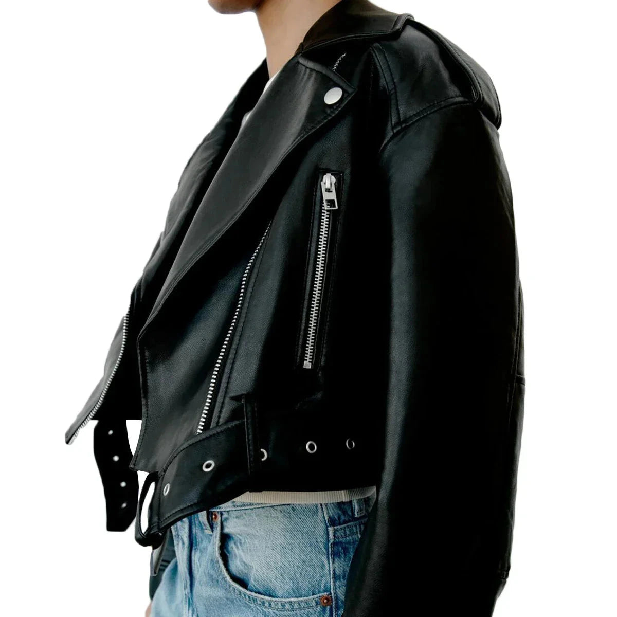 Donna - Giacca classica da motociclista - Stile casual