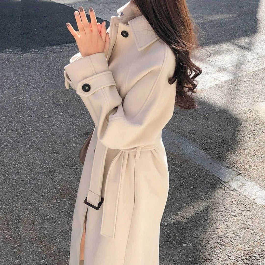 Donna - Trench lungo e caldo - Stile classico