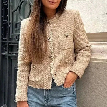 Donna - Giacca cropped in tweed - Cappotto corto elegante