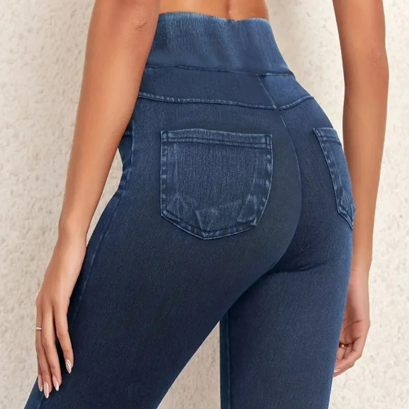 Donna - Jeggings alla moda a vita alta - Vestibilità trendy