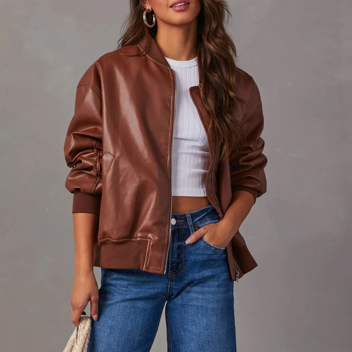 Donna - Bomber casual oversize - Vestibilità elegante