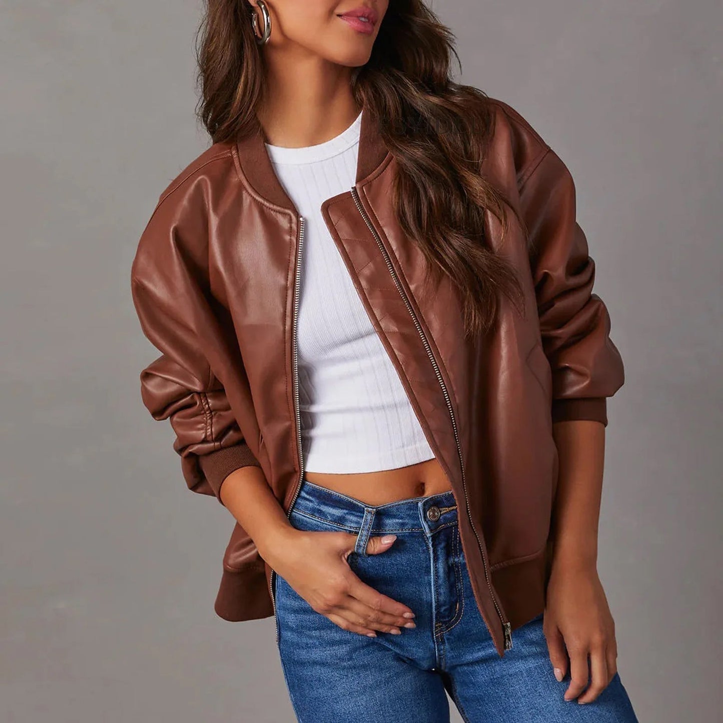Donna - Bomber casual oversize - Vestibilità elegante