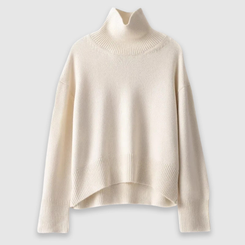 Donna - Maglione girocollo in cashmere - Stile accogliente