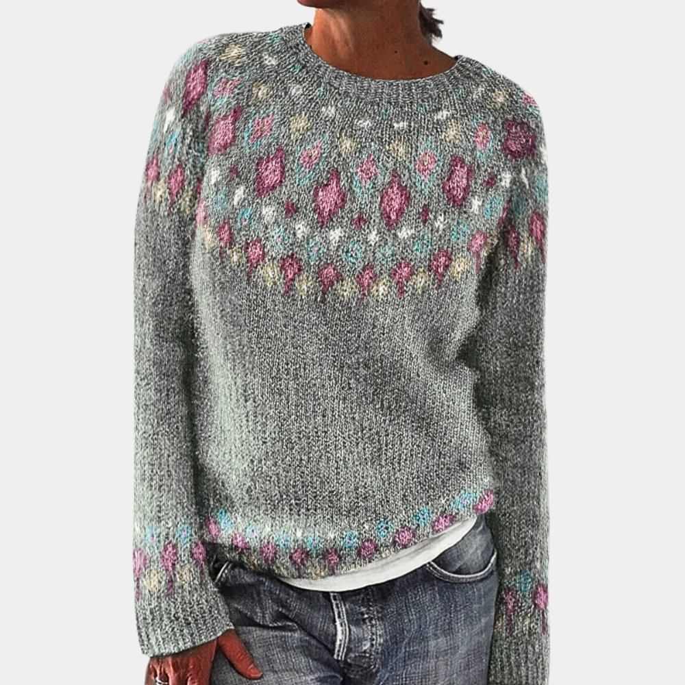 Donna - Accogliente maglione lavorato a maglia - Caldo e alla moda