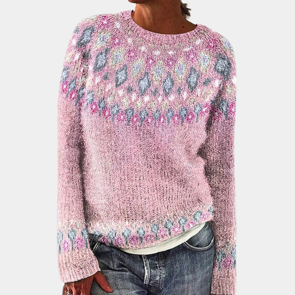 Donna - Accogliente maglione lavorato a maglia - Caldo e alla moda