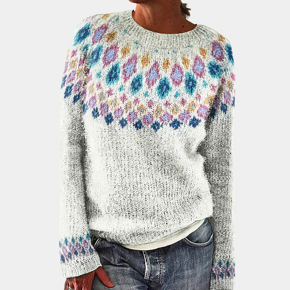 Donna - Accogliente maglione lavorato a maglia - Caldo e alla moda