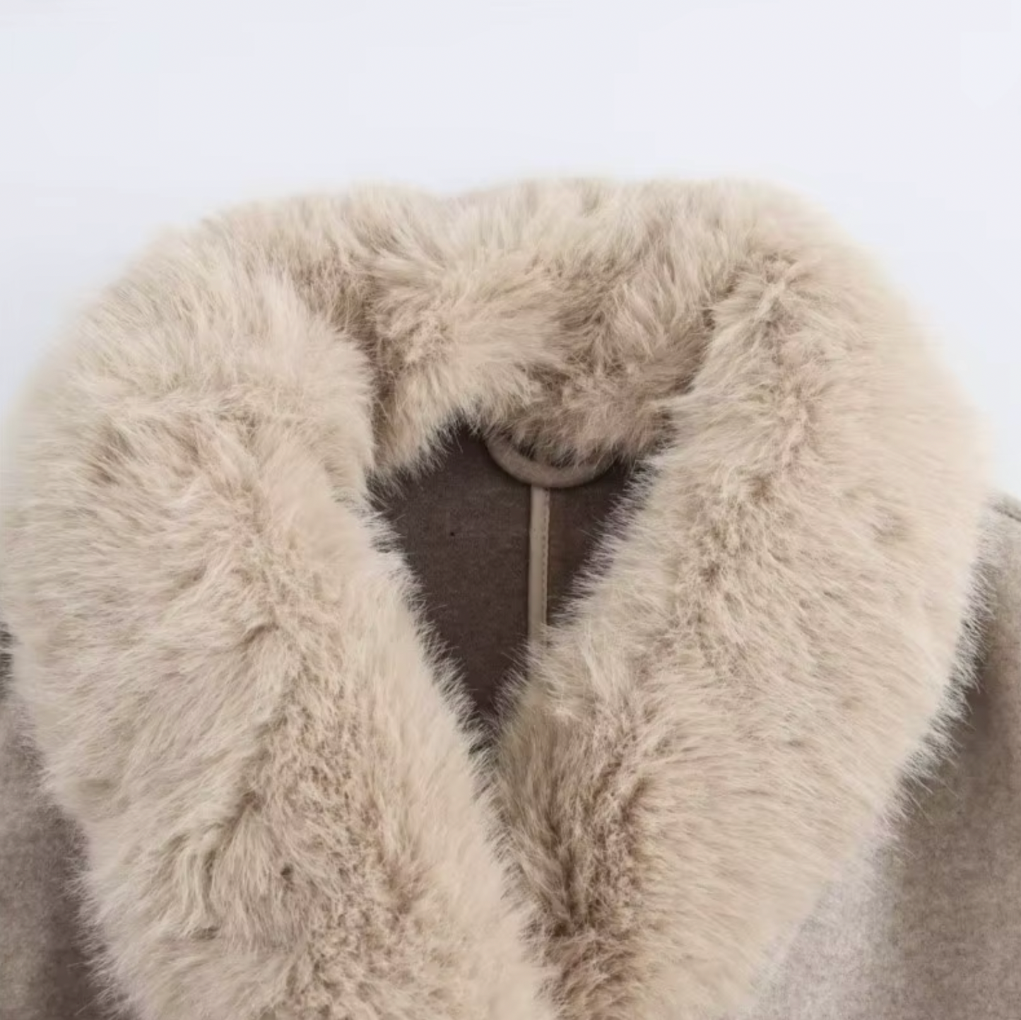 Donna - Trench beige - Pelliccia sintetica