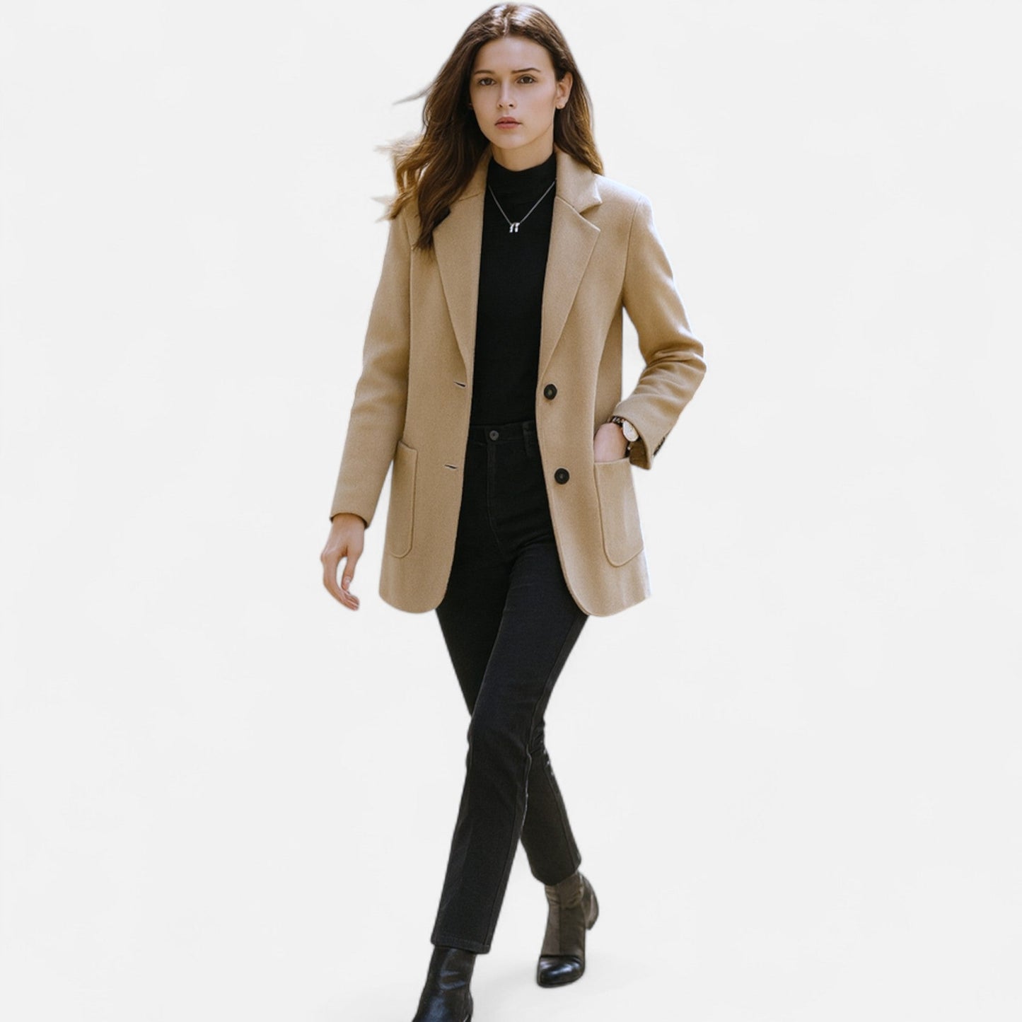 Donna - Cappotto blazer classico - Taglio sartoriale