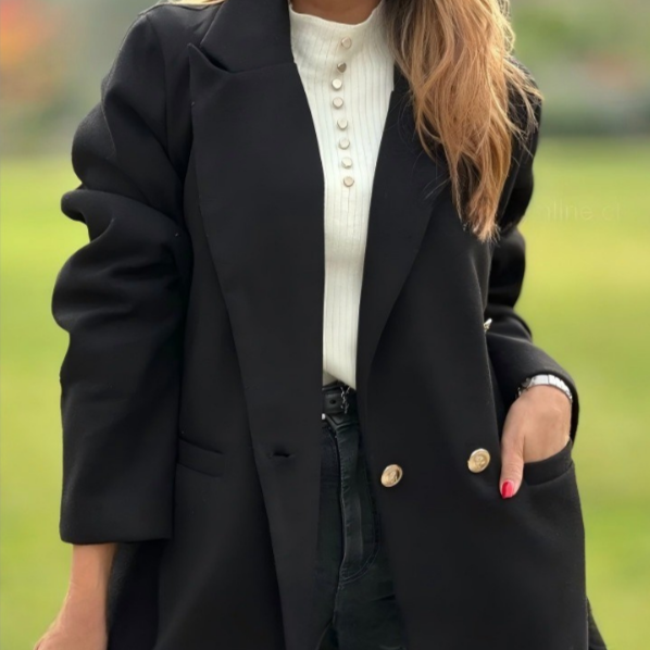 Donna - Cappotto blazer fuori misura - stile doppiopetto