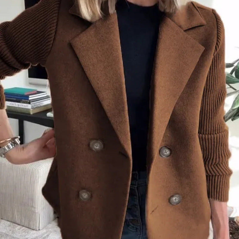 Donna - Giacca blazer con maniche a sbuffo - Miscela di lana
