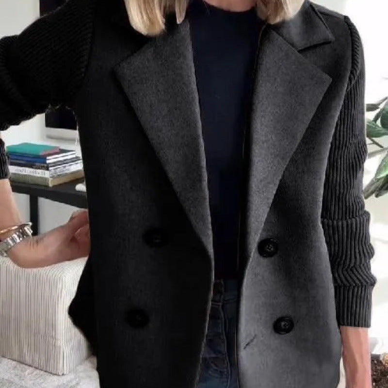 Donna - Giacca blazer con maniche a sbuffo - Miscela di lana