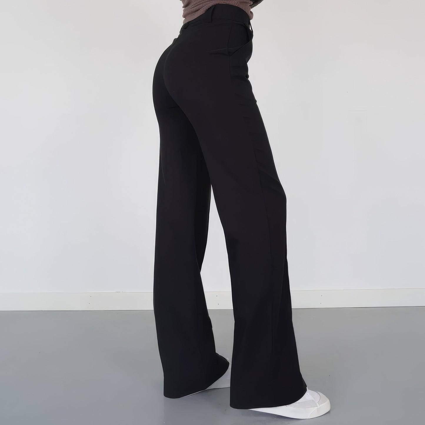 Donna - Pantaloni a vita alta a gamba dritta - Sartoriali