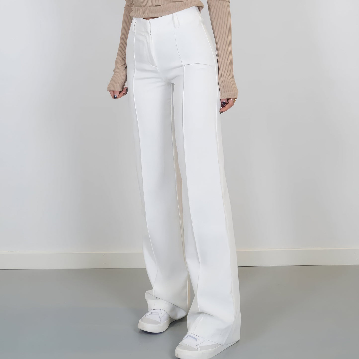 Donna - Pantaloni a vita alta a gamba dritta - Sartoriali