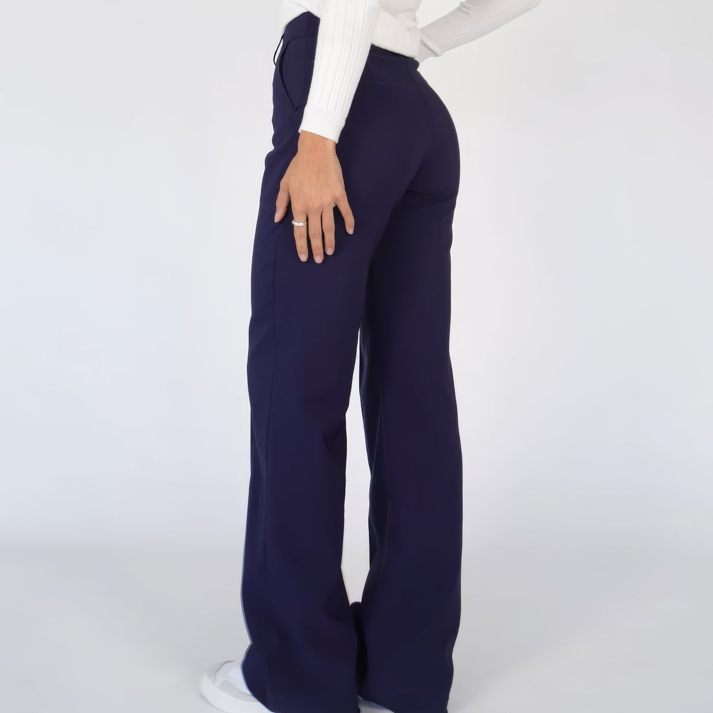 Donna - Pantaloni a vita alta a gamba dritta - Sartoriali