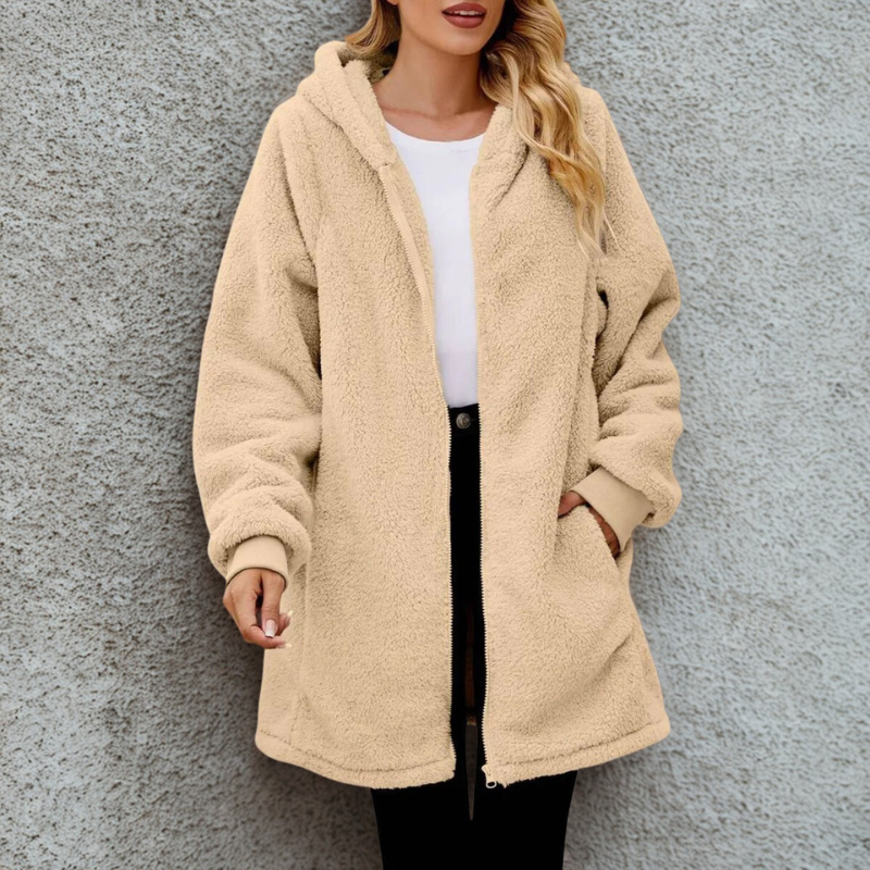 Donna - Giacca con cappuccio in felpa - vestibilità fuori misura