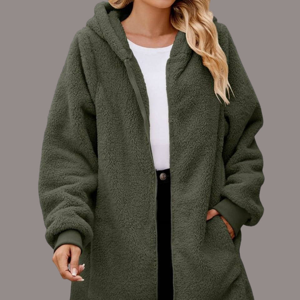 Donna - Giacca con cappuccio in felpa - vestibilità fuori misura
