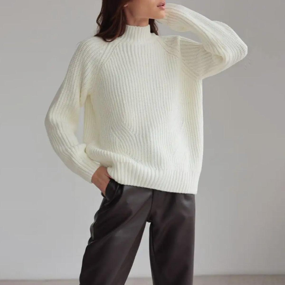 Donna - Maglione in maglia - Miscela di lana