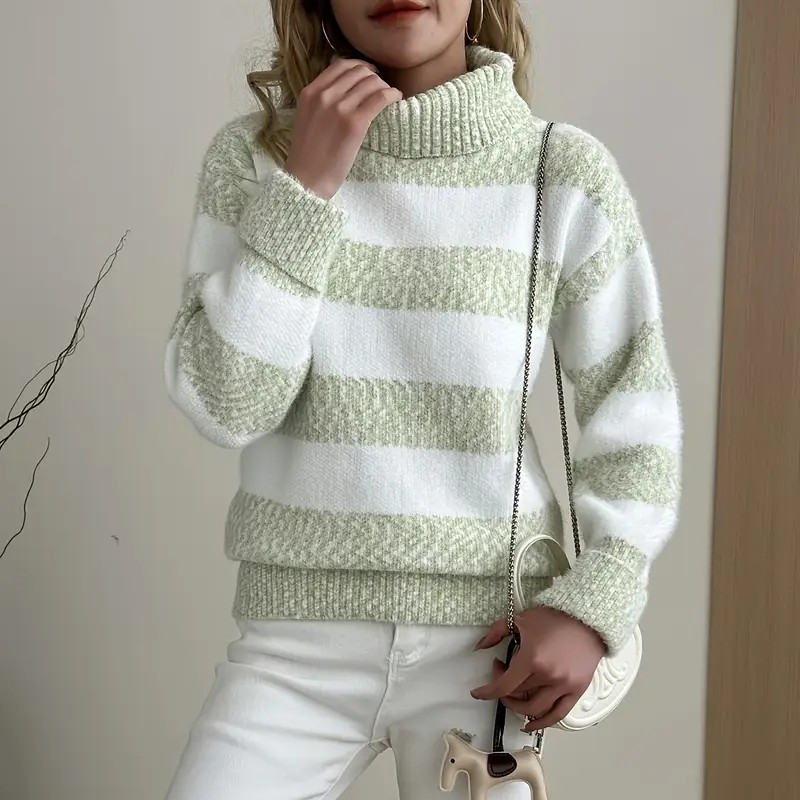 Donna - Felpa a collo alto - Maglia di peluche