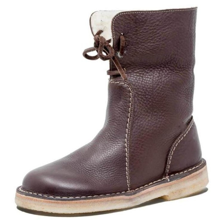 Donna - Stivaletti foderati in shearling - Polsino pieghevole