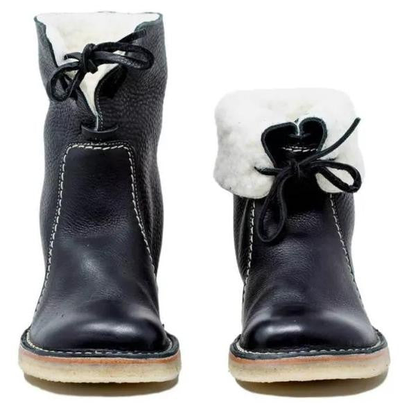 Donna - Stivaletti foderati in shearling - Polsino pieghevole