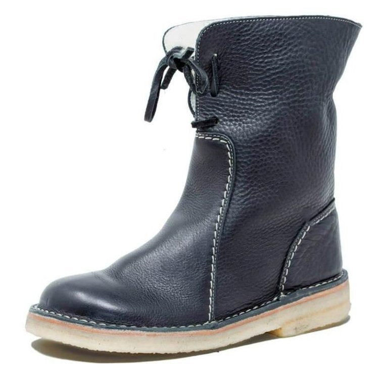 Donna - Stivaletti foderati in shearling - Polsino pieghevole