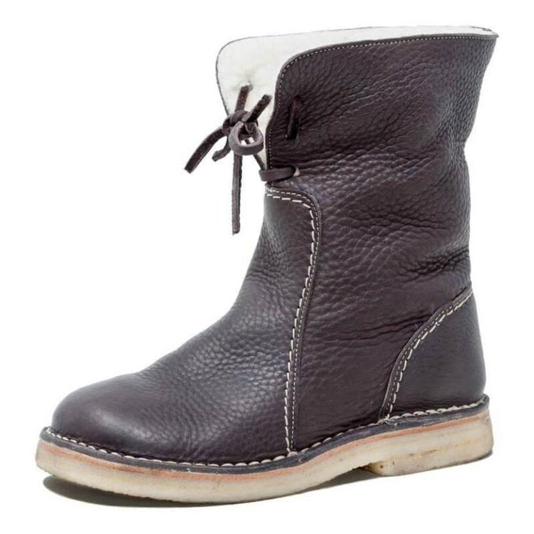 Donna - Stivaletti foderati in shearling - Polsino pieghevole