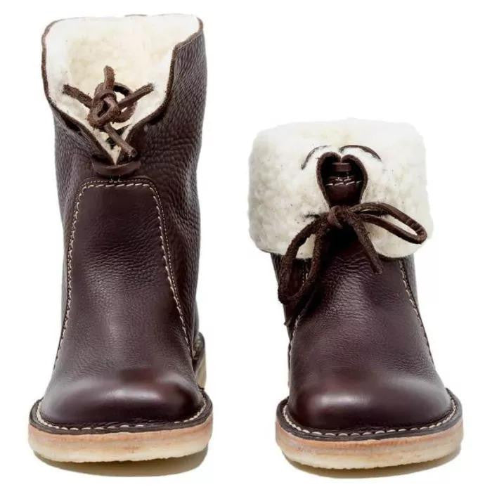 Donna - Stivaletti foderati in shearling - Polsino pieghevole