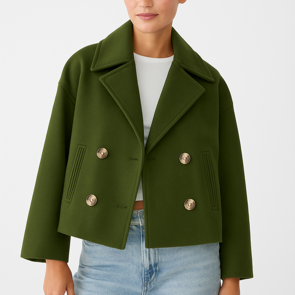 Donna - Cappotto corto dalla vestibilità accorciata - Ampio risvolto