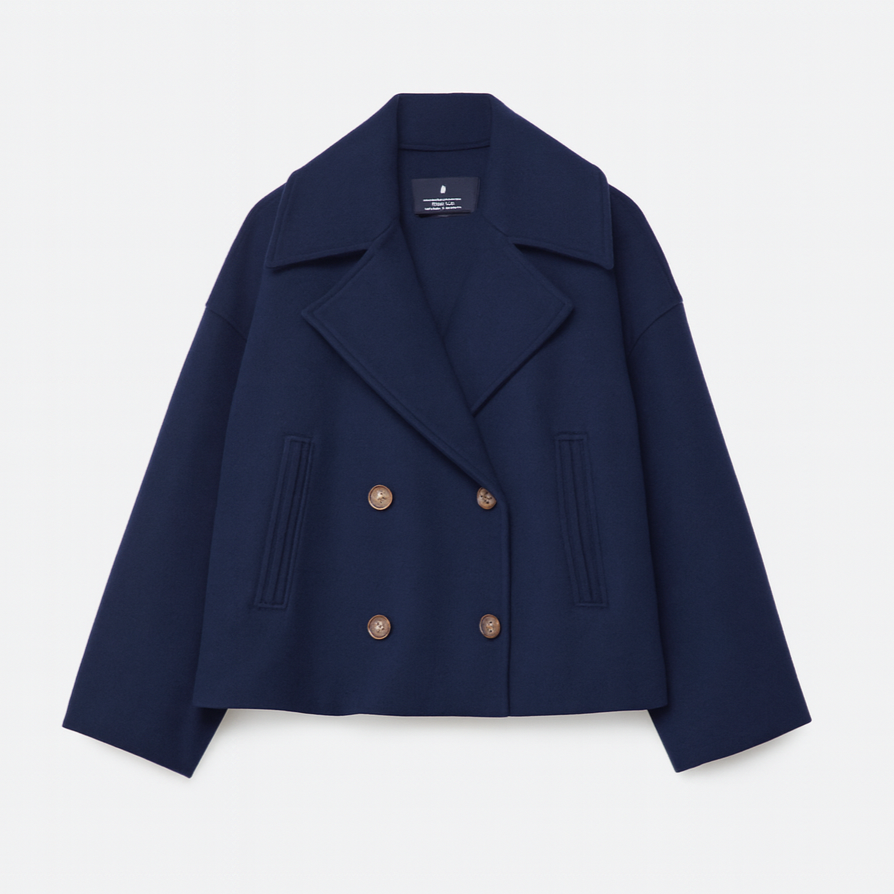 Donna - Cappotto corto dalla vestibilità accorciata - Ampio risvolto
