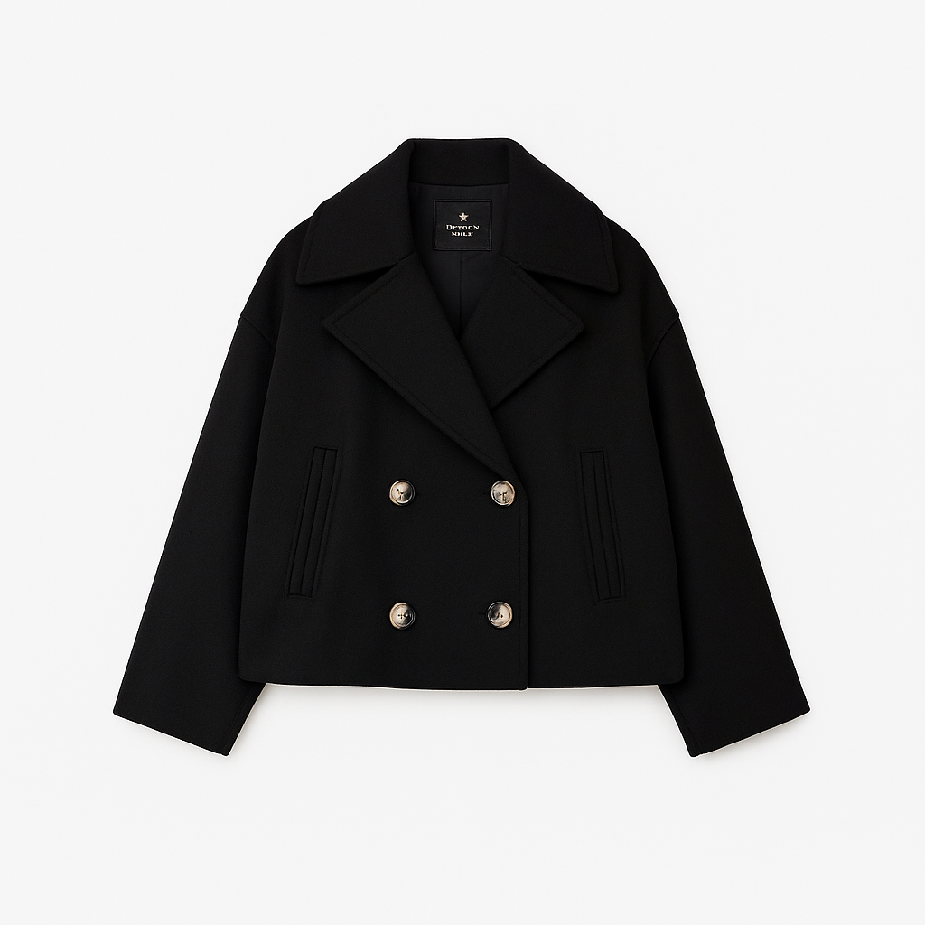 Donna - Cappotto corto dalla vestibilità accorciata - Ampio risvolto
