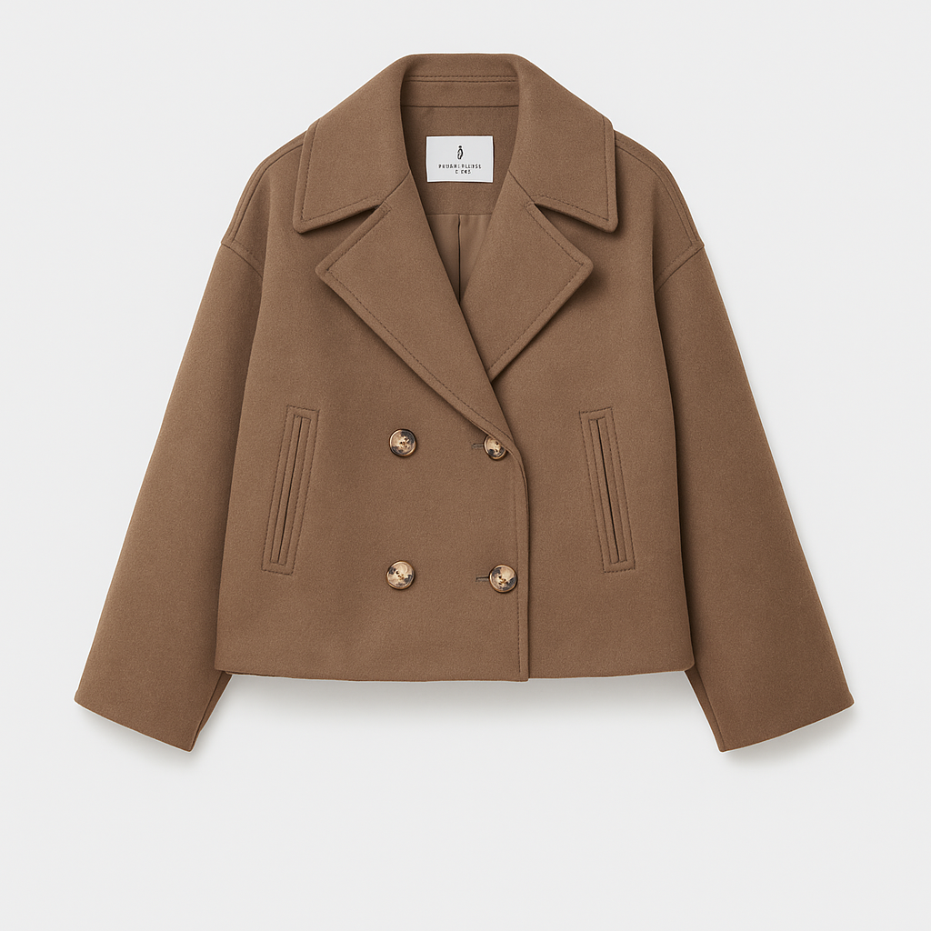 Donna - Cappotto corto dalla vestibilità accorciata - Ampio risvolto