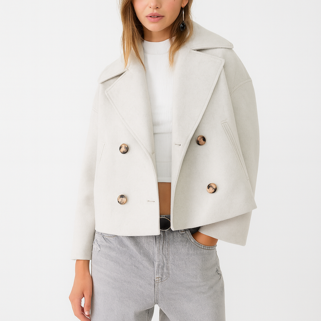 Donna - Cappotto corto dalla vestibilità accorciata - Ampio risvolto