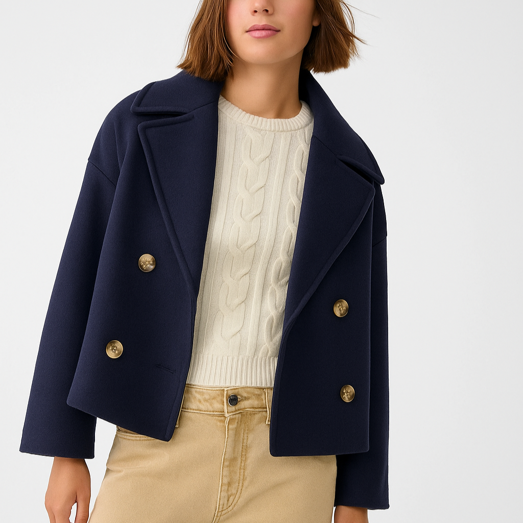 Donna - Cappotto corto dalla vestibilità accorciata - Ampio risvolto