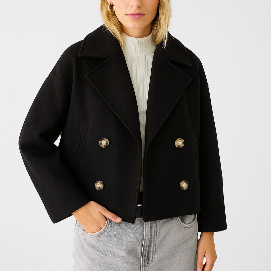 Donna - Cappotto corto dalla vestibilità accorciata - Ampio risvolto