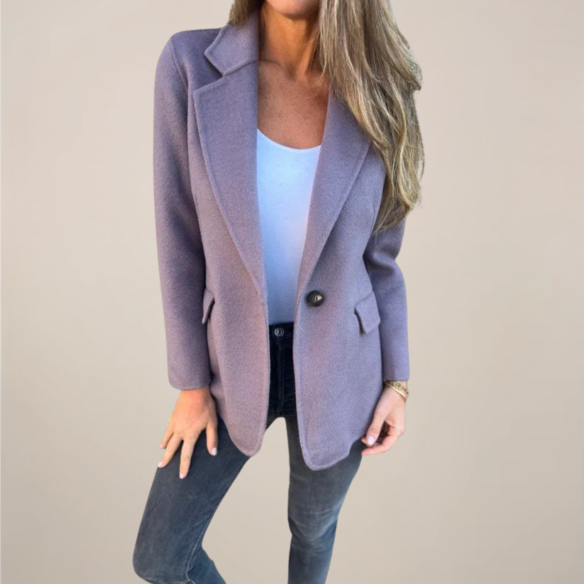 Donna - Giacca blazer sartoriale - Stile con risvolto a tacca