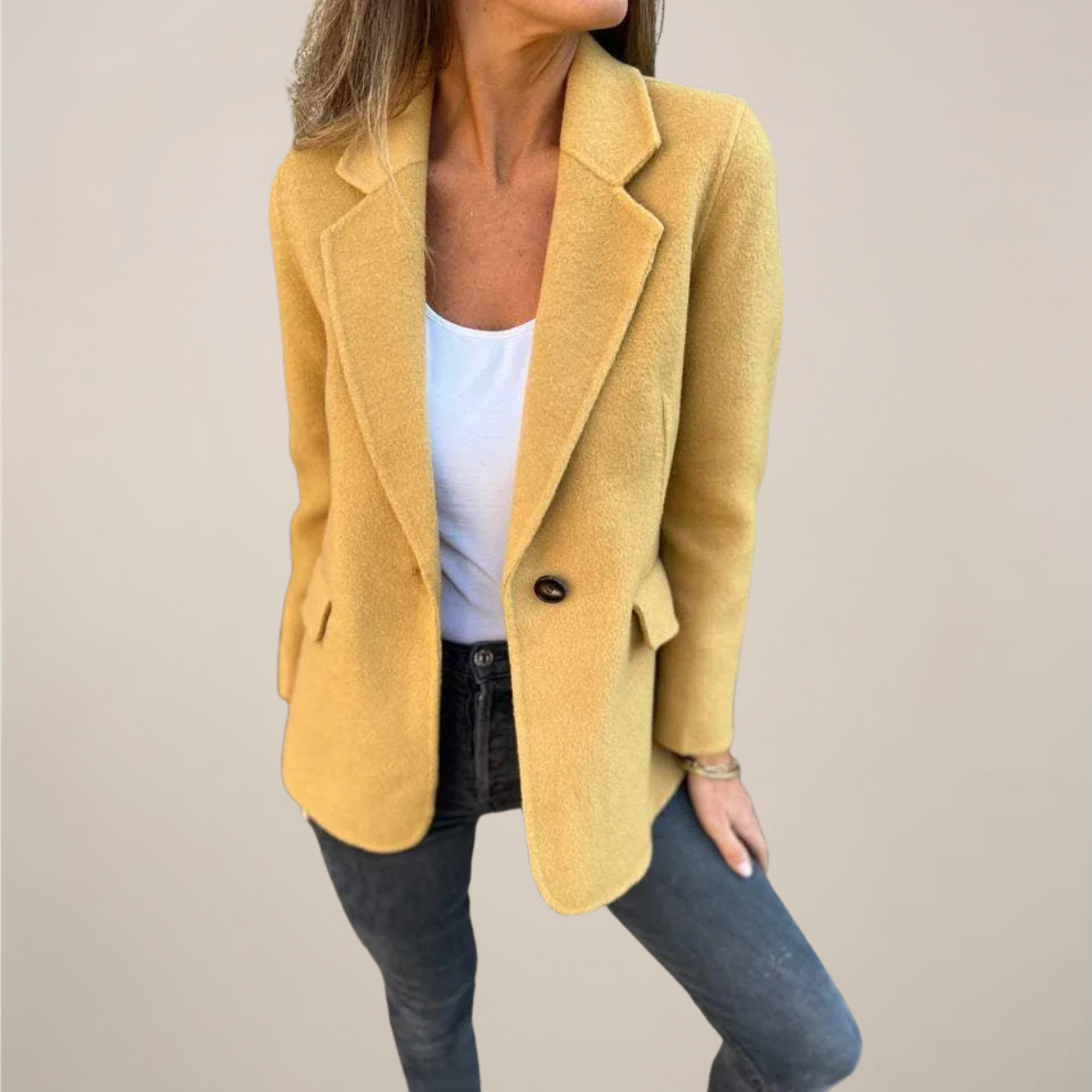 Donna - Giacca blazer sartoriale - Stile con risvolto a tacca
