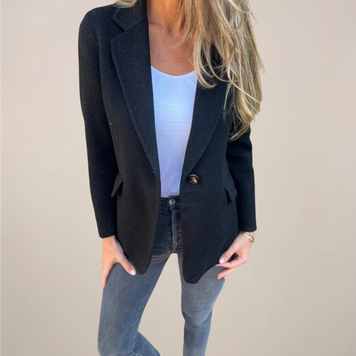 Donna - Giacca blazer sartoriale - Stile con risvolto a tacca