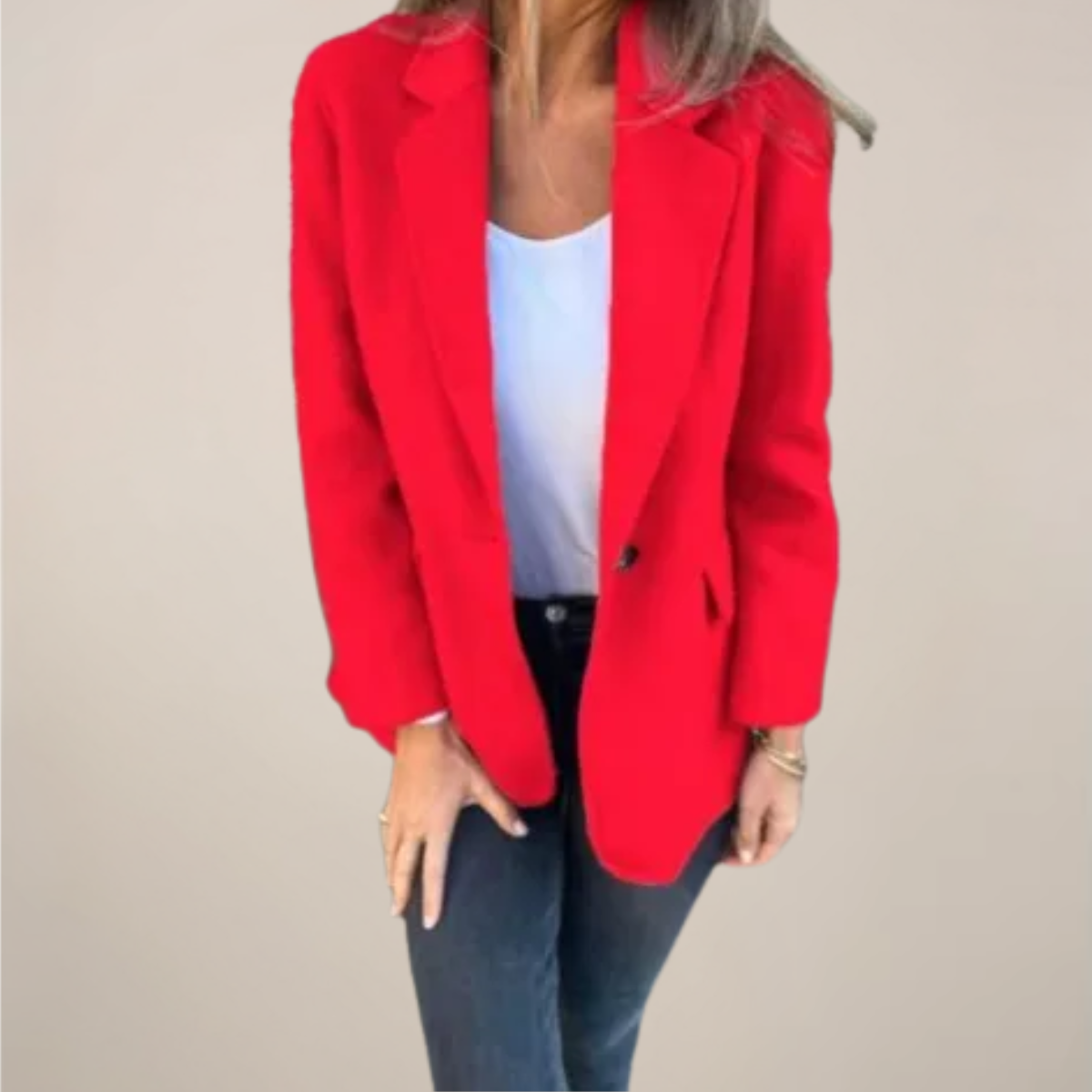 Donna - Giacca blazer sartoriale - Stile con risvolto a tacca