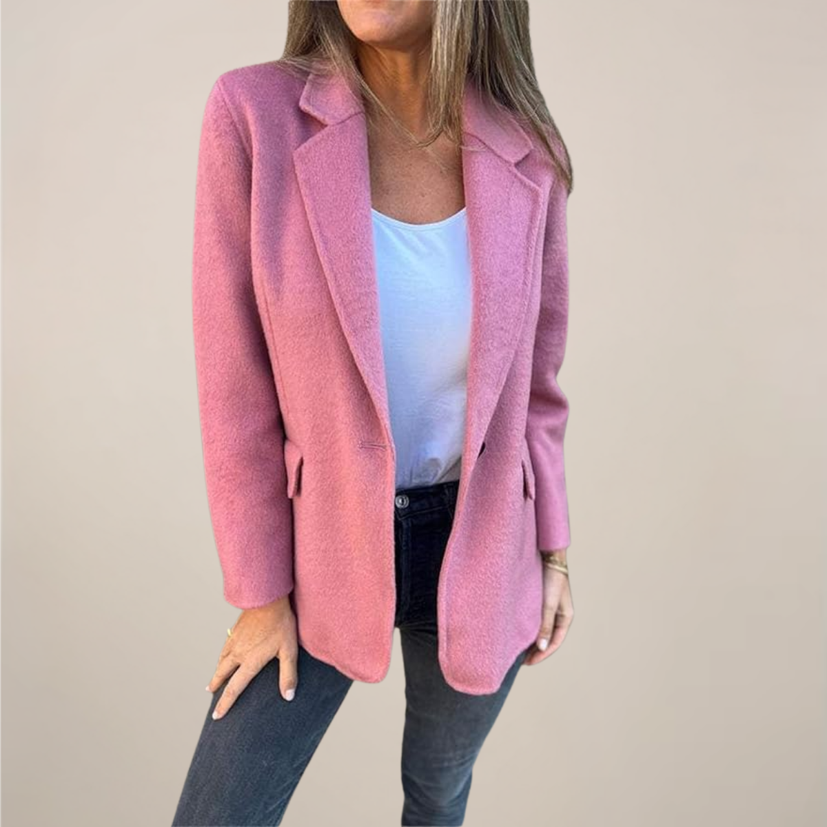 Donna - Giacca blazer sartoriale - Stile con risvolto a tacca