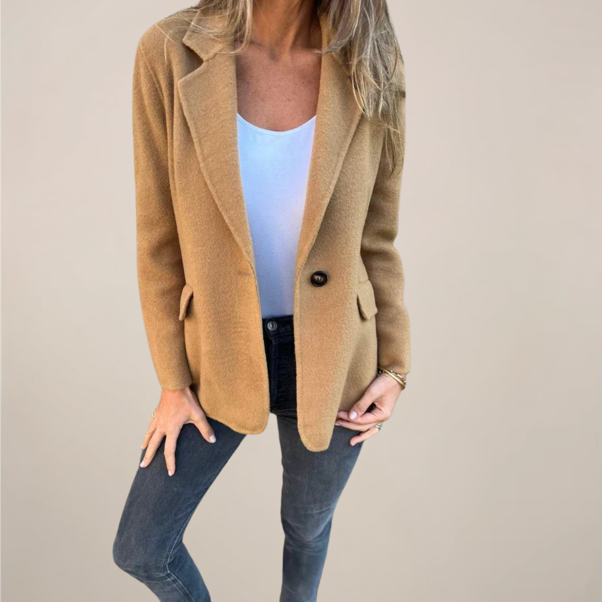 Donna - Giacca blazer sartoriale - Stile con risvolto a tacca