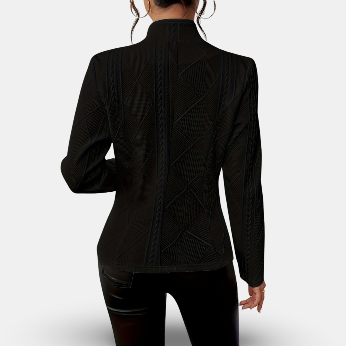 Donna - Blazer geometrico testurizzato - Taglio sartoriale