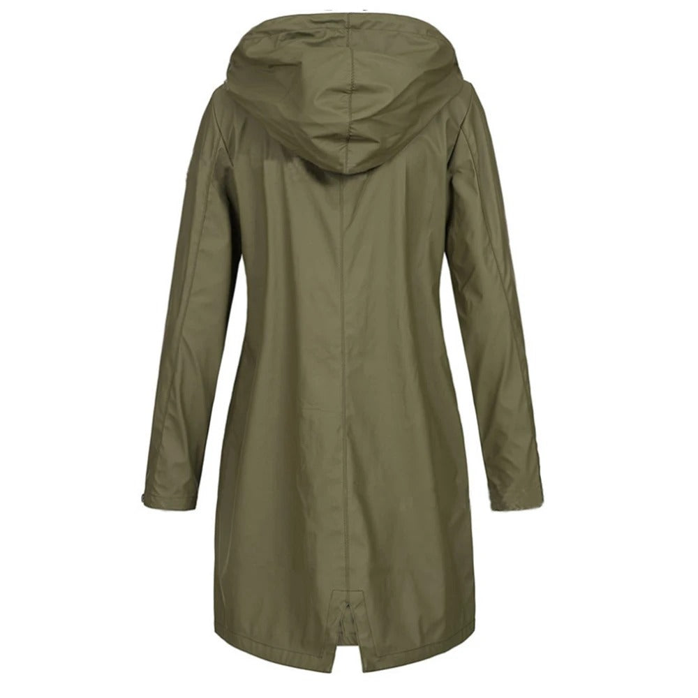 Donna - Giacca lunga autunnale - Collo alto
