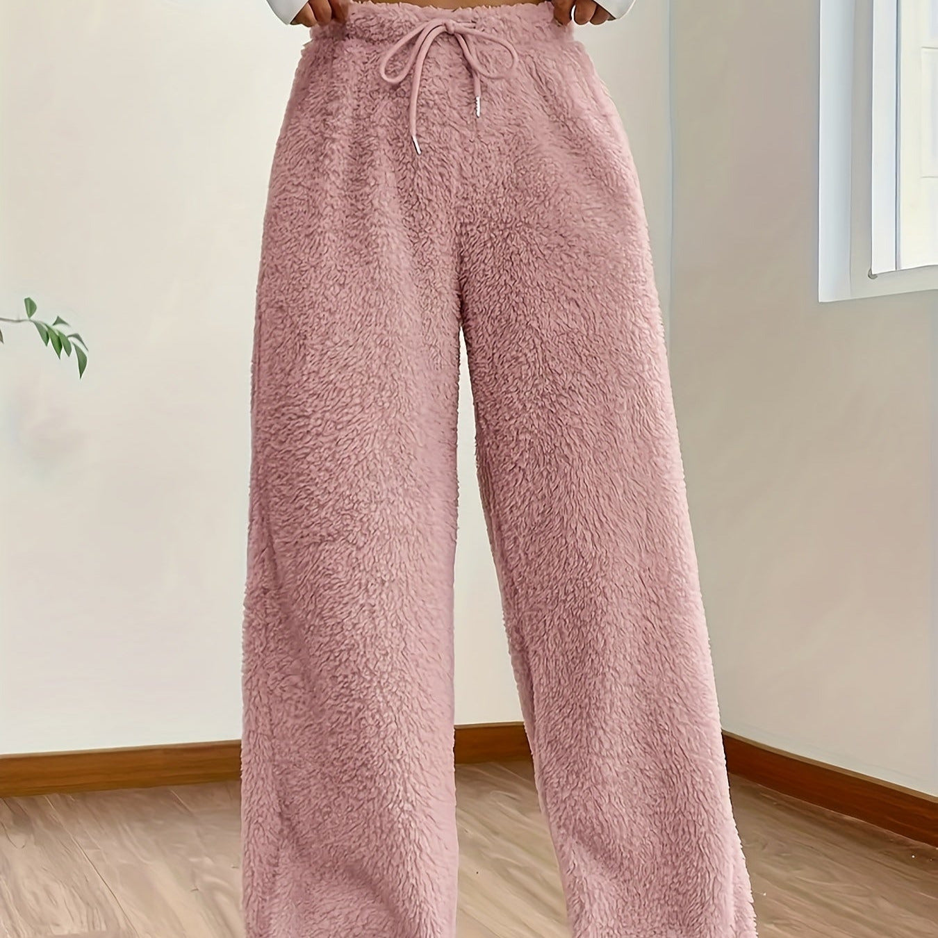 Donna - Pantaloni morbidi in sherpa Teddy - Stile accogliente