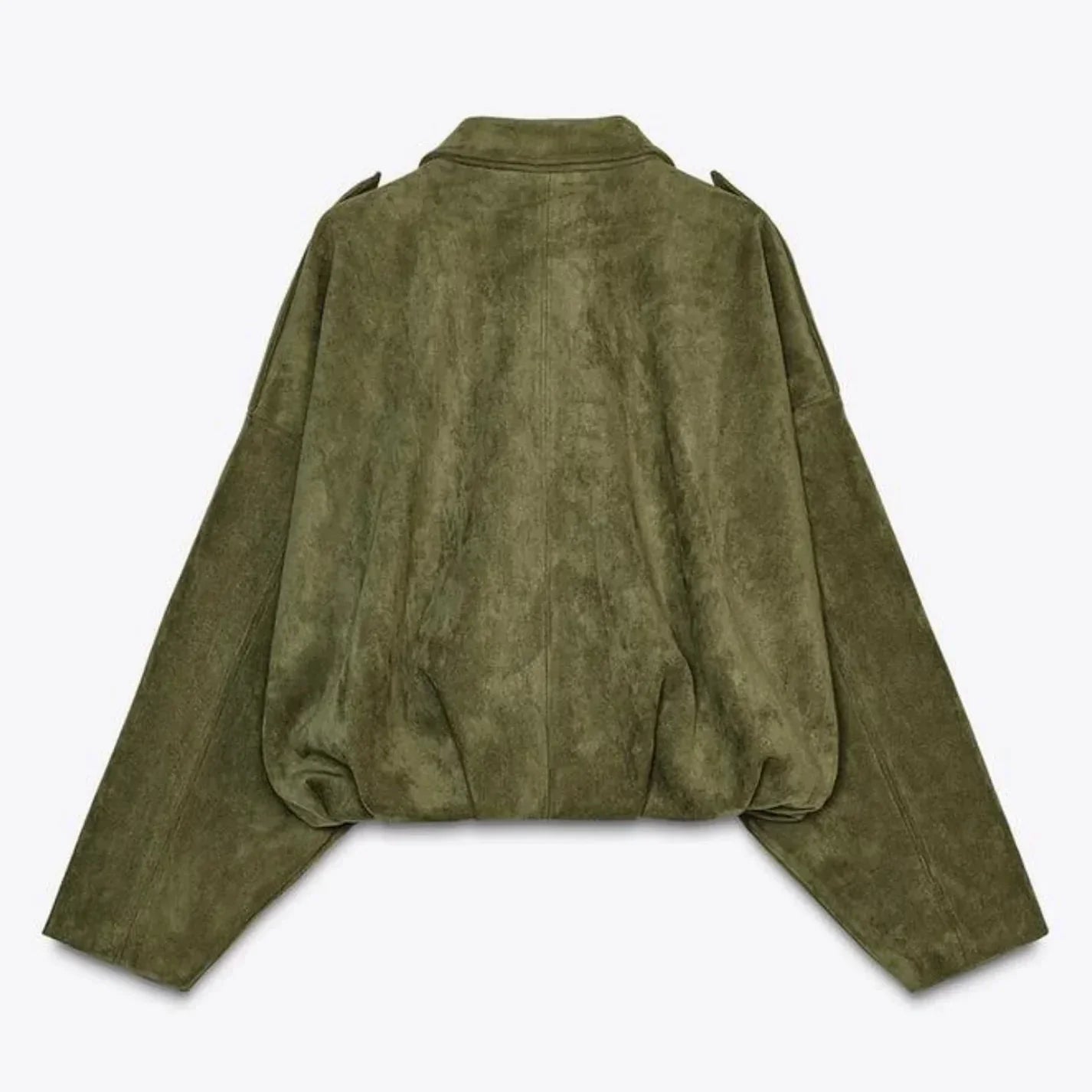 Donna - Giacca oversize in pelle scamosciata
