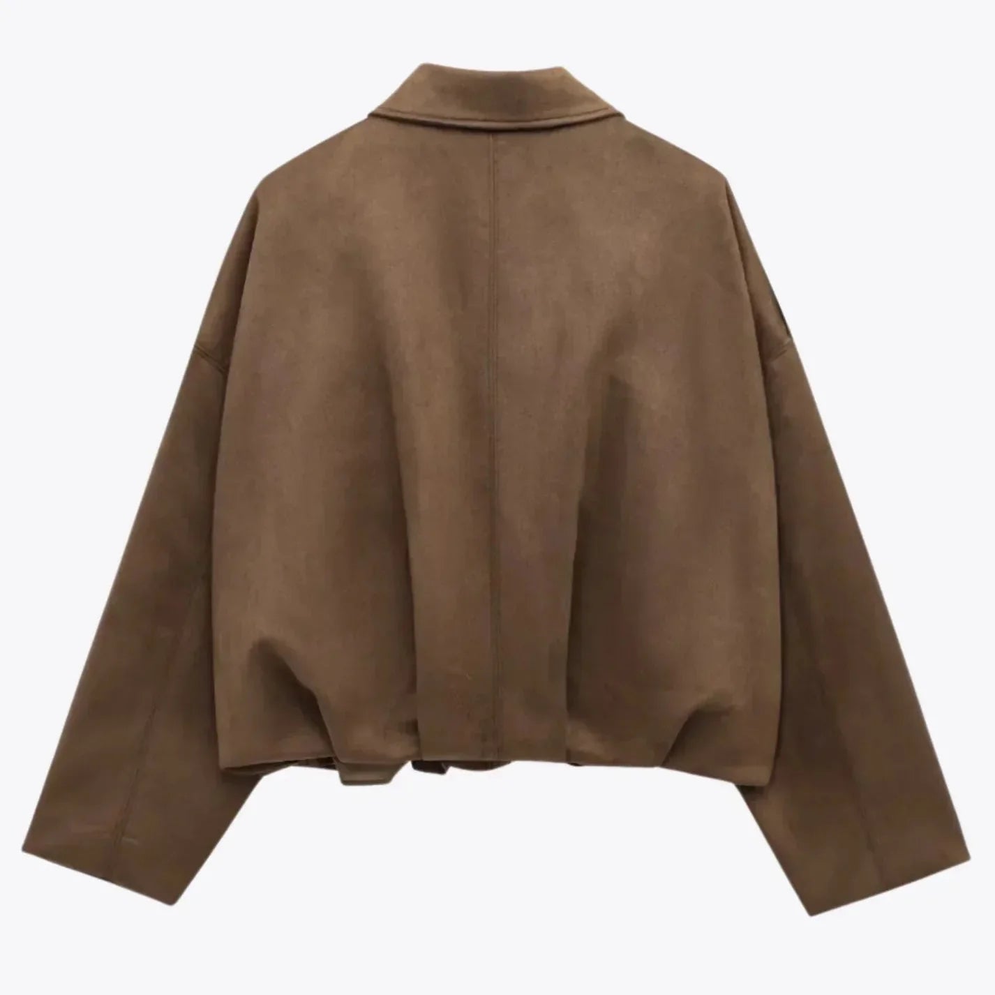 Donna - Giacca oversize in pelle scamosciata